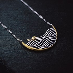 Custom-Creative-Swimming-Fish-925-silver-necklace (8)